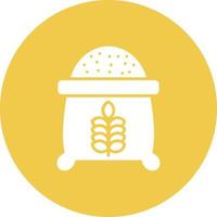 Flour Glyph Circle Icon vector