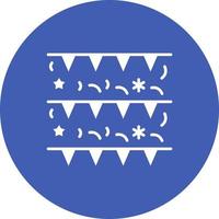 New Year Flags Glyph Circle Icon vector