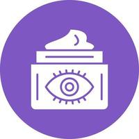 Eye Cream Glyph Circle Icon vector