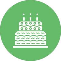 Cake Glyph Circle Icon vector