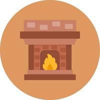 Fireplace Creative Icon Design vector