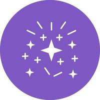 Sparkles Glyph Circle Icon vector