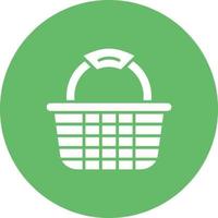 Basket Glyph Circle Icon vector