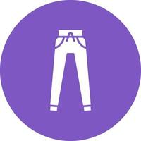 icono de círculo de glifo de pantalones deportivos vector