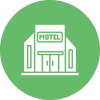 Motel Glyph Circle Icon vector