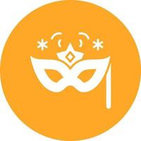 New Year Mask Glyph Circle Icon vector