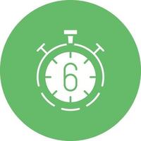 Countdown Glyph Circle Icon vector