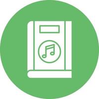 Music Book Glyph Circle Icon vector