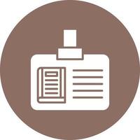 Library Card Glyph Circle Icon vector