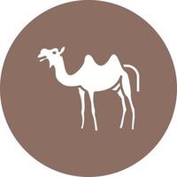 Camel Glyph Circle Icon vector