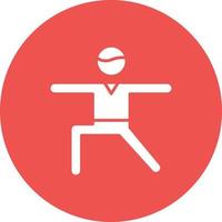 Warrior Pose Left Glyph Circle Icon vector