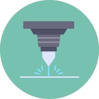 Water Cutting Machine Creative Icon Design vector