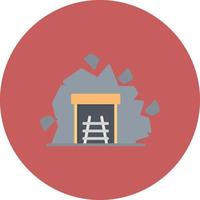 Mining Tunnel Creative Icon Design vector