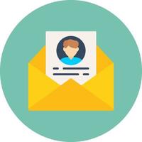 Contact Email Creative Icon Design vector