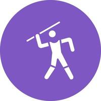 Javelin Glyph Circle Icon vector