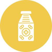 Antibiotic Glyph Circle Icon vector