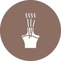 Incense Glyph Circle Icon vector