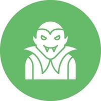 Dracula Glyph Circle Icon vector