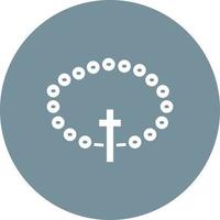 Rosary Glyph Circle Icon vector