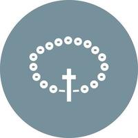 Rosary Glyph Circle Icon vector