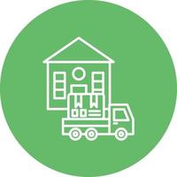 Home Delivery Glyph Circle Icon vector