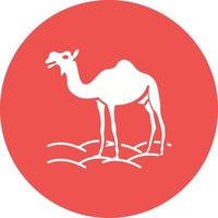 Camel Glyph Circle Icon vector
