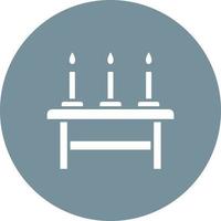 Candles Glyph Circle Icon vector