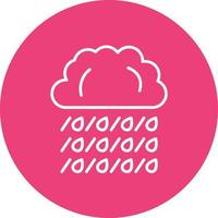 Rain Glyph Circle Icon vector