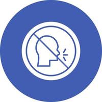 No Talking Glyph Circle Icon vector