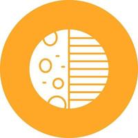 Moonphase Glyph Circle Icon vector