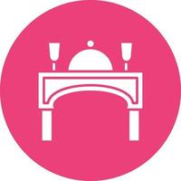 Dinner Glyph Circle Icon vector