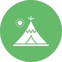 Desert Tipi Glyph Circle Icon vector