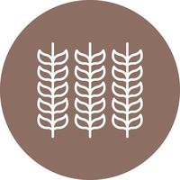 Wheat Glyph Circle Icon vector