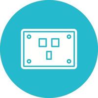 Socket Glyph Circle Icon vector