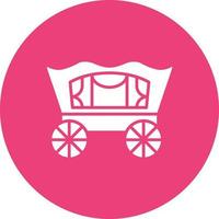 Desert Carriage Glyph Circle Icon vector