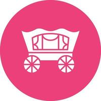 Desert Carriage Glyph Circle Icon vector