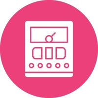 Tester Machine Glyph Circle Icon vector