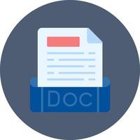 Doc File Format Creative Icon Design vector