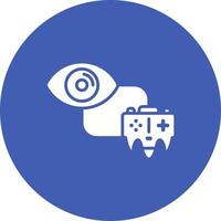 Game Viewers Glyph Circle Icon vector