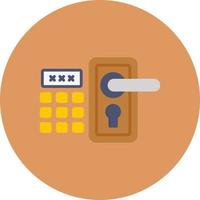 Door Lock Creative Icon Design vector