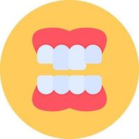 diseño de icono creativo de dentadura postiza vector