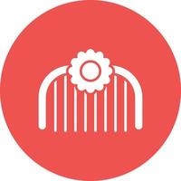 Comb Glyph Circle Icon vector