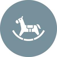 icono de círculo de glifo de caballo de juguete vector