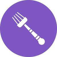 Fork Glyph Circle Icon vector