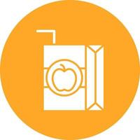 Apple Juice Glyph Circle Icon vector