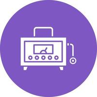 Dosimeter Glyph Circle Icon vector