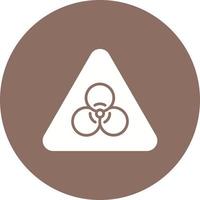 Biohazard Glyph Circle Icon vector