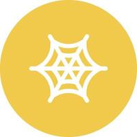 Spider Web Glyph Circle Icon vector