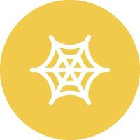 Spider Web Glyph Circle Icon vector