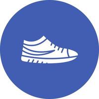 icono de círculo de glifo de zapatos de gimnasia vector